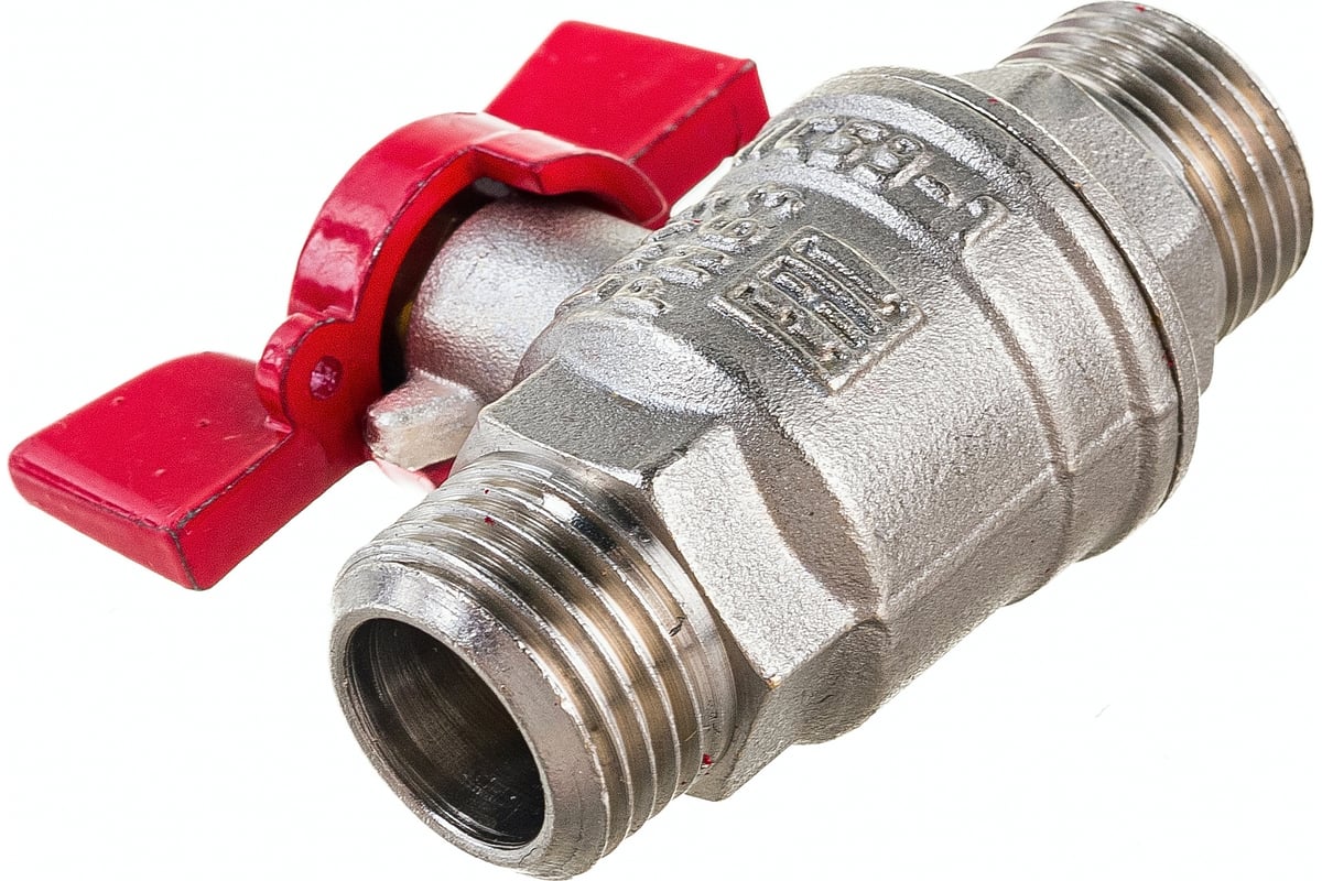 Шаровой кран Valfex PREMIUM для воды, 1/2" НР/НР, бабочка VF.219.NB1.012.PREMIUM