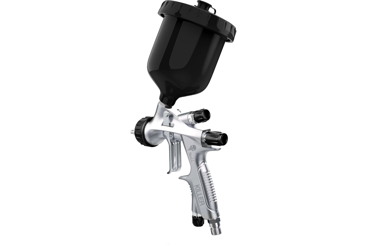 Краскопульт Radex skull killer spray gun серебристый, с манометром в кейсе rrp дюза 1.4 11114