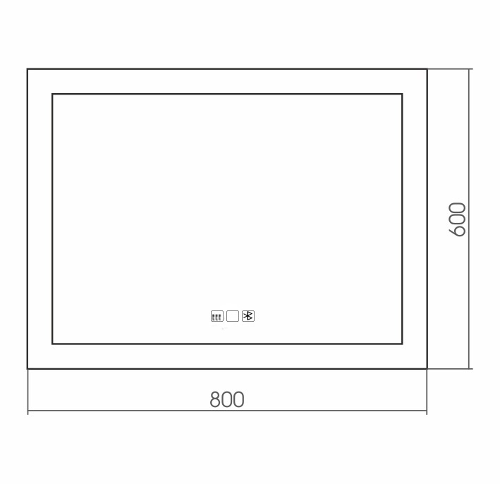 Зеркало Silver Mirrors Norma neo 80x60 см с подогревом, Bluetooth