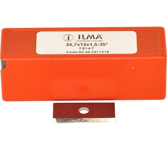 Нож сменный твердосплавный ILMA 24,7x12x1,5 стандарт HW 35º Z=2 NR 02.40.2471215