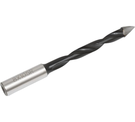 Сверло присадочное усиленное сквозное (8x105 мм; S=10x27 мм; RH) ROTIS 422.08105R