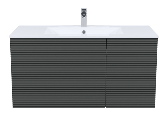 Тумба с раковиной Iddis Bild 100 см темно-серый BIL10G0i95K