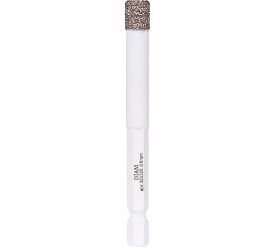 Сверло алмазное 8x35 мм, 1/4 HEX-E Extra Line V-TECH (в.спекание) Diam 320326