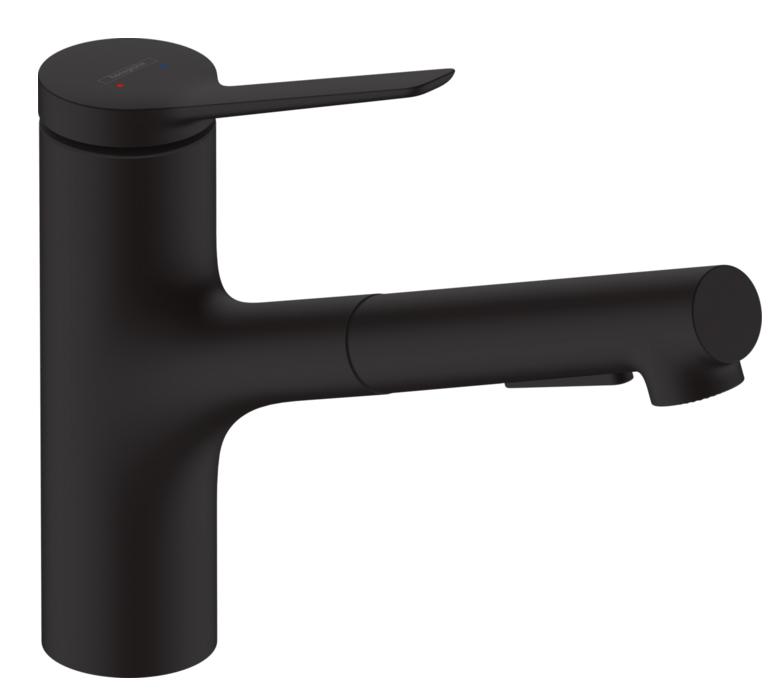 Смеситель для кухни Hansgrohe Zesis M33 2jet 150 74800670 матовый черный