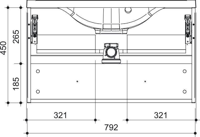 Раковина Caprigo Accord OW15-2212-R811 80 см бланж