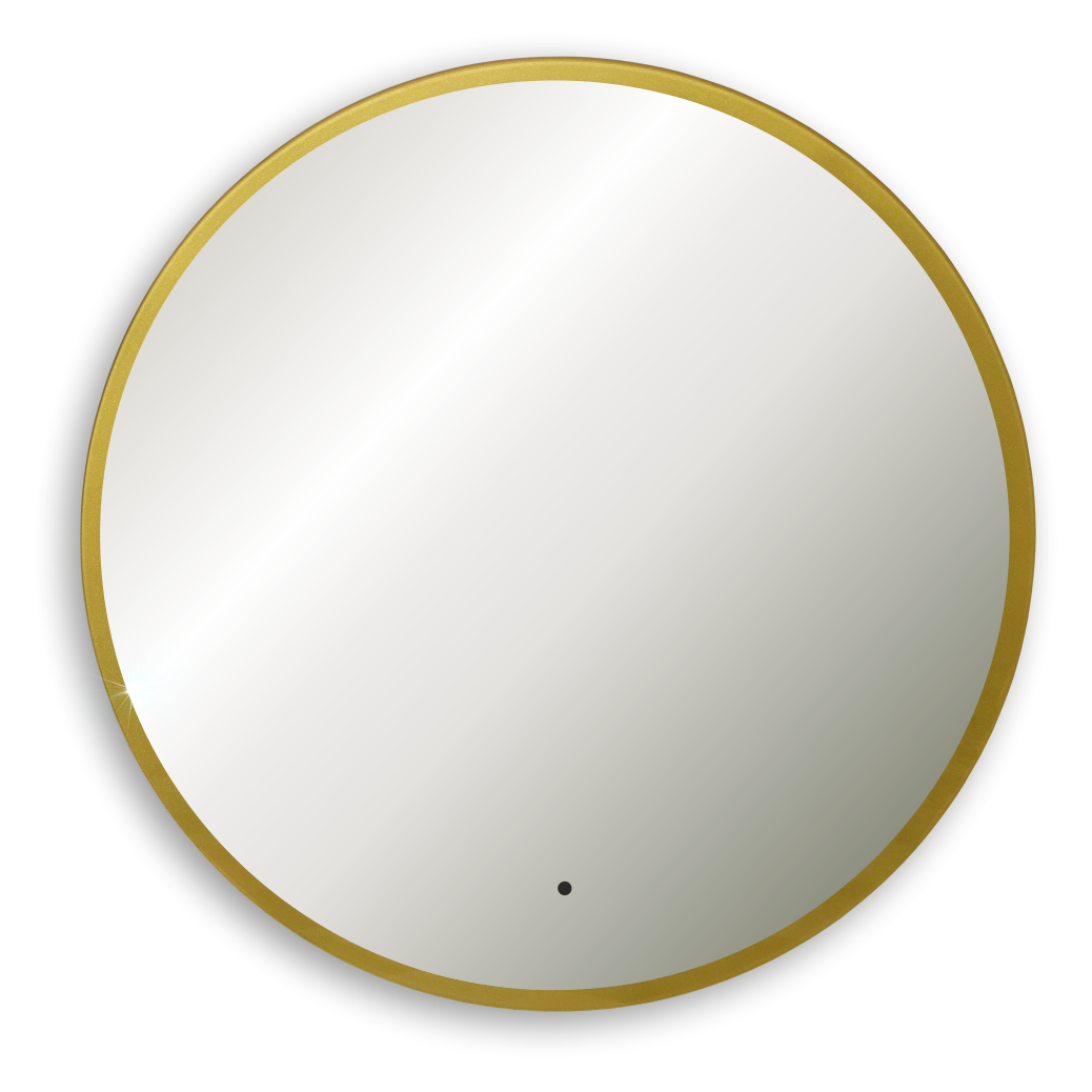 Зеркало Art&Max Sanremo AM-San-1000-DS-F-Gold 100x100 см, с подсветкой, античное золото