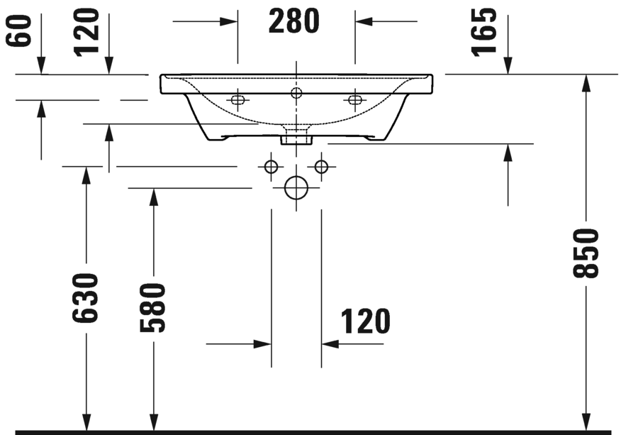 Раковина Duravit D-Neo 236765 65 см