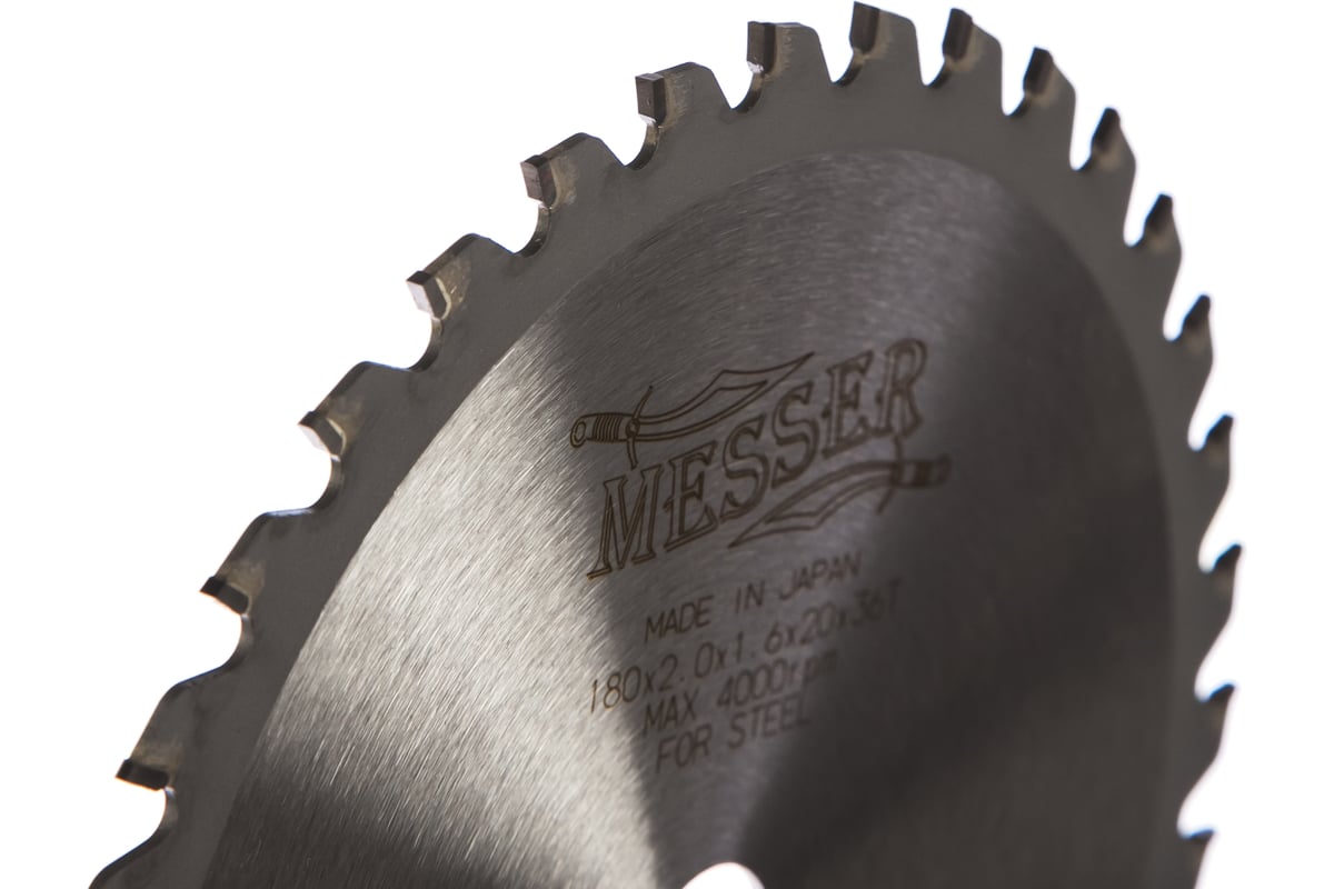 Диск с твердосплавными зубьями по стали ТСТ (180 мм; 2T; 36S; 20H) Messer 10-40-181