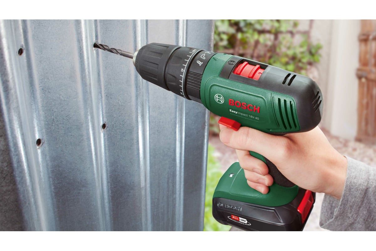 Аккумуляторная ударная дрель-шуруповерт Bosch EasyImpact 18V-40 06039D8101