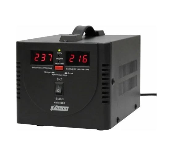 Стабилизатор напряжения AVS 500 E Black Powerman 6187949