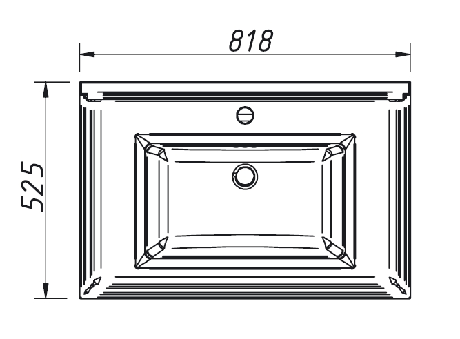 Раковина Caprigo UV-80 80 см