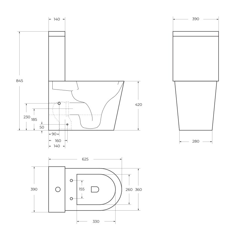 Унитаз-компакт BelBagno Flay-Tor BB2149T/BB2149CP-TOR безободковый, со смывом Торнадо, белый