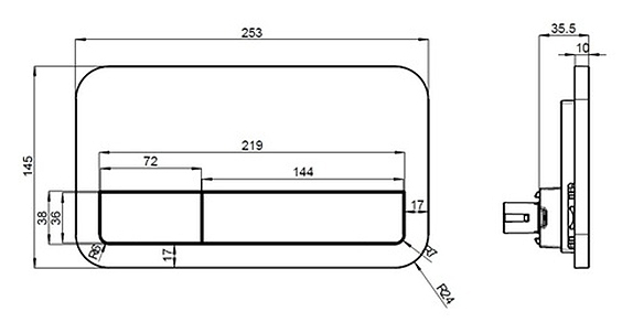 Кнопка смыва Villeroy&Boch ViConnect 92249068 белый