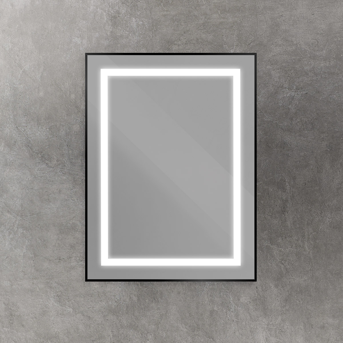 Зеркало BelBagno SPC-KRAFT-600-800-SENS-NERO 60x80 см сенсорный выключатель, черный