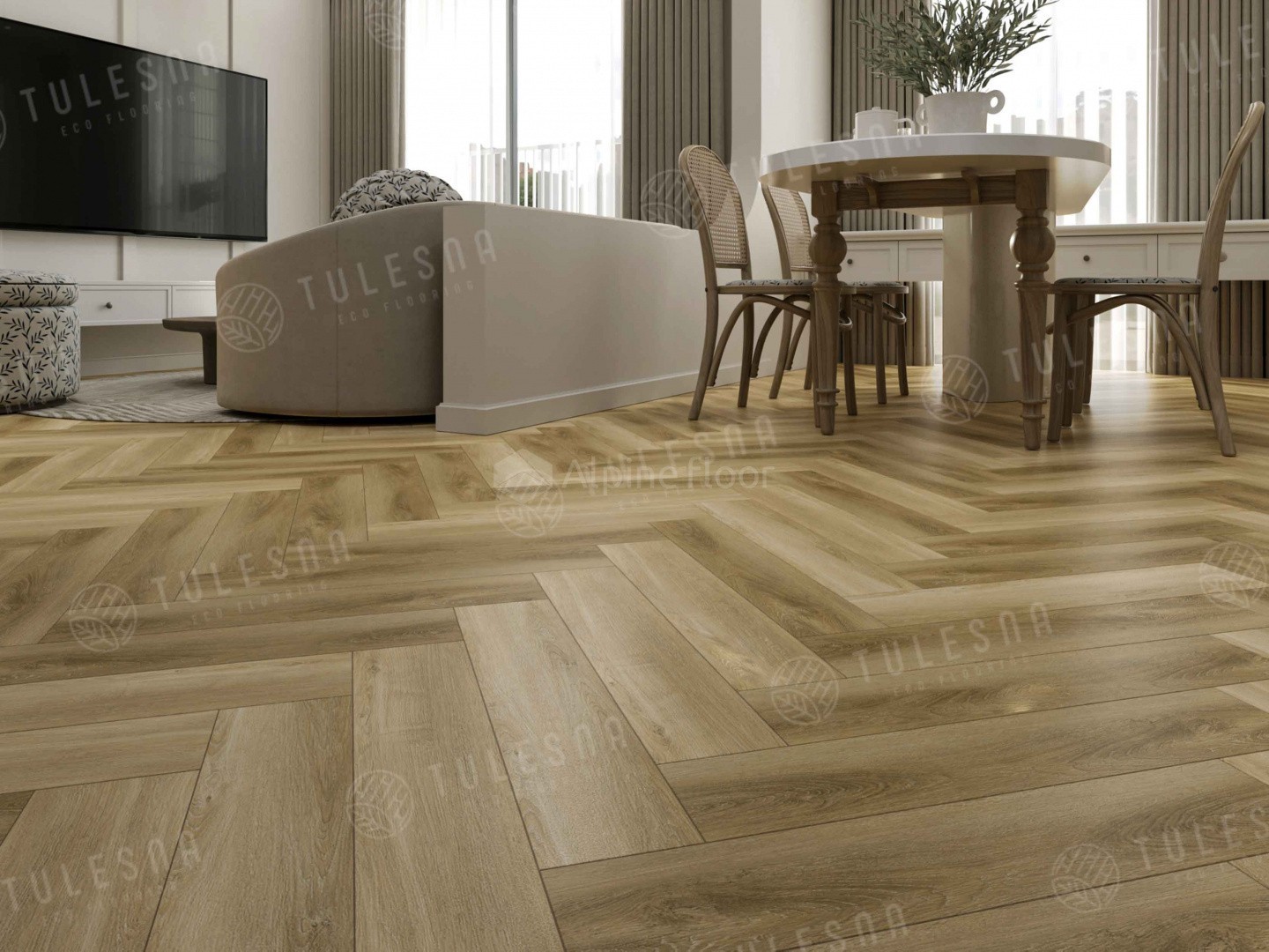 SPC ламинат Tulesna Art Parquet Grazioso 600x125x4 мм, 1005-6A-R