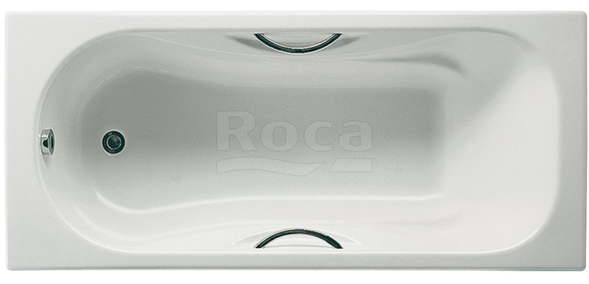 Чугунная ванна Roca Malibu 150x75 см с отверстиями под ручки, арт.2315G000R