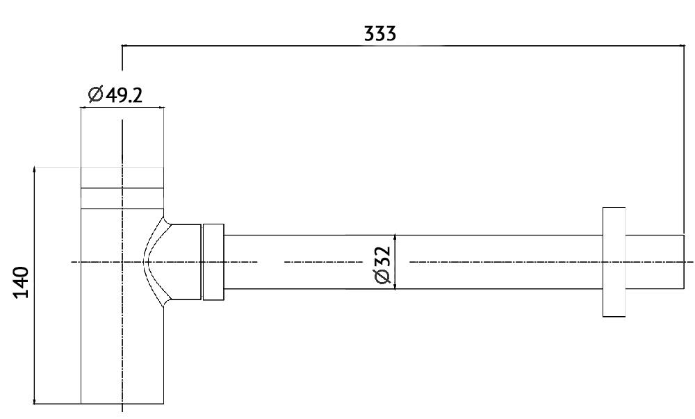 Сифон для раковины AQUAme AQM7010CR хром