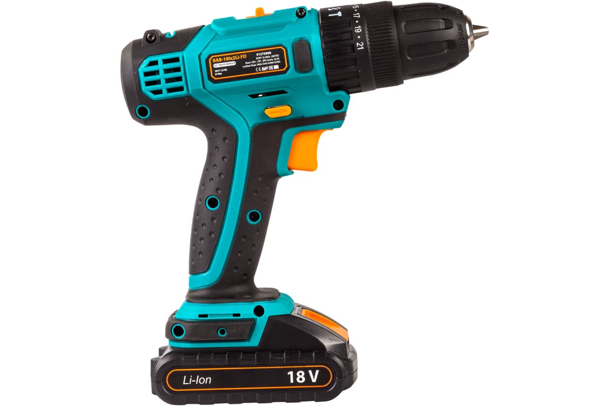 Аккумуляторная дрель-шуруповерт Bort BAB-18Ix2Li-FD 91275998