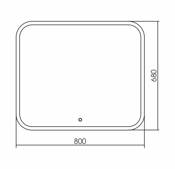 Зеркало Grossman Comfort 80x68 см с подсветкой