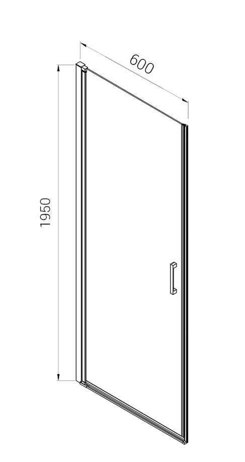 Душевая дверь Vincea Alpha VDP-3AL600CL 60x195 хром, прозрачная