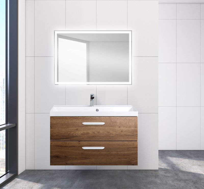 Тумба с раковиной BelBagno Aurora 90 см Rovere Tabacco