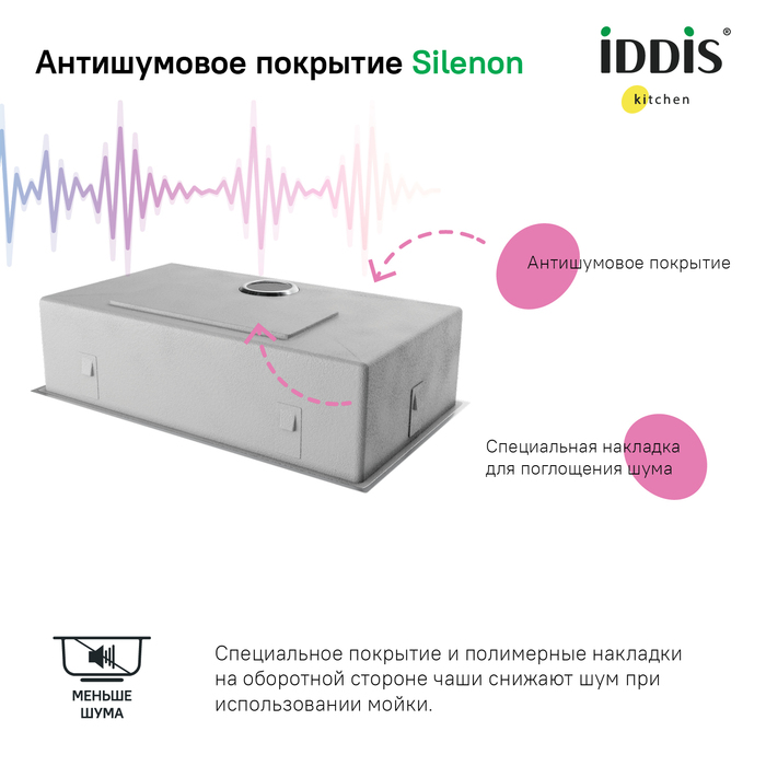 Кухонная мойка Iddis Edifice EDI74S0i77 74 см сатин