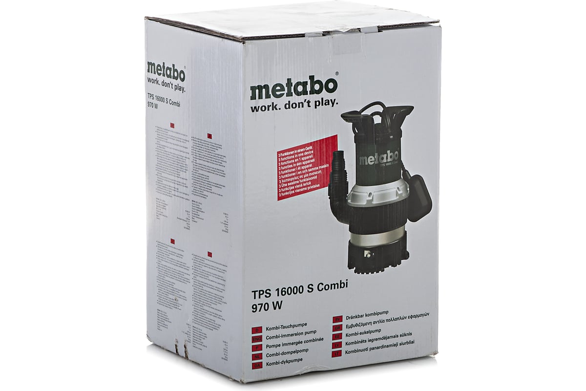 Погружной насос для чистой и грязной воды Metabo TPS 16000 S Combi 0251600000