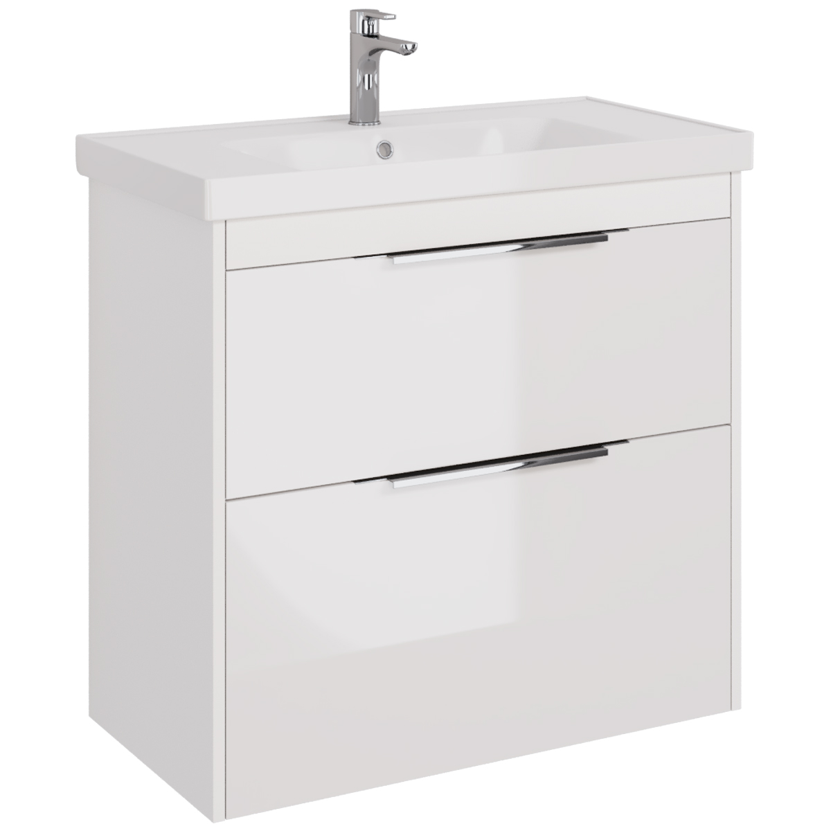 Мебель для ванной Dreja Prime 90 см белый глянец