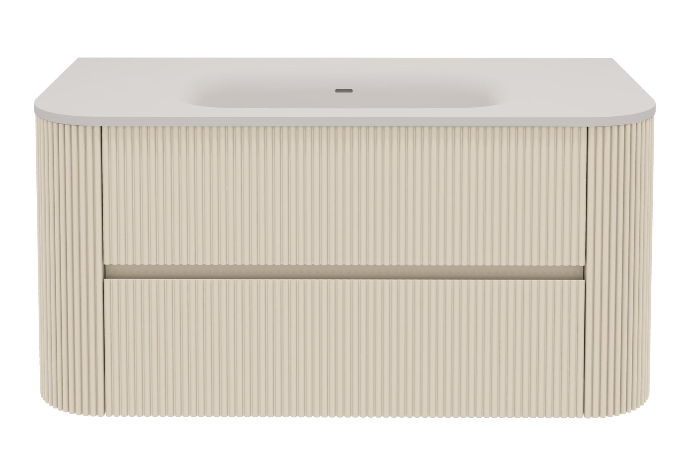 Тумба с раковиной Vincea Альто (Alto) 100 см светло-бежевый матовый