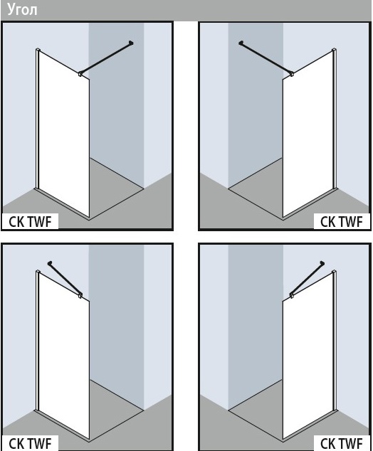 Душевая перегородка Kermi Cada Xs 885-910/2000 CKTWF09020VPK