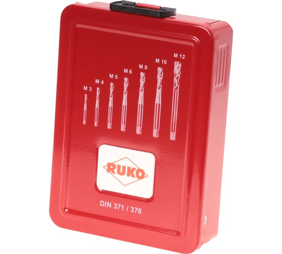 Набор машинных метчиков RUKO M3-М12 мм HSSE-Co5 TiALN 7пр 245069