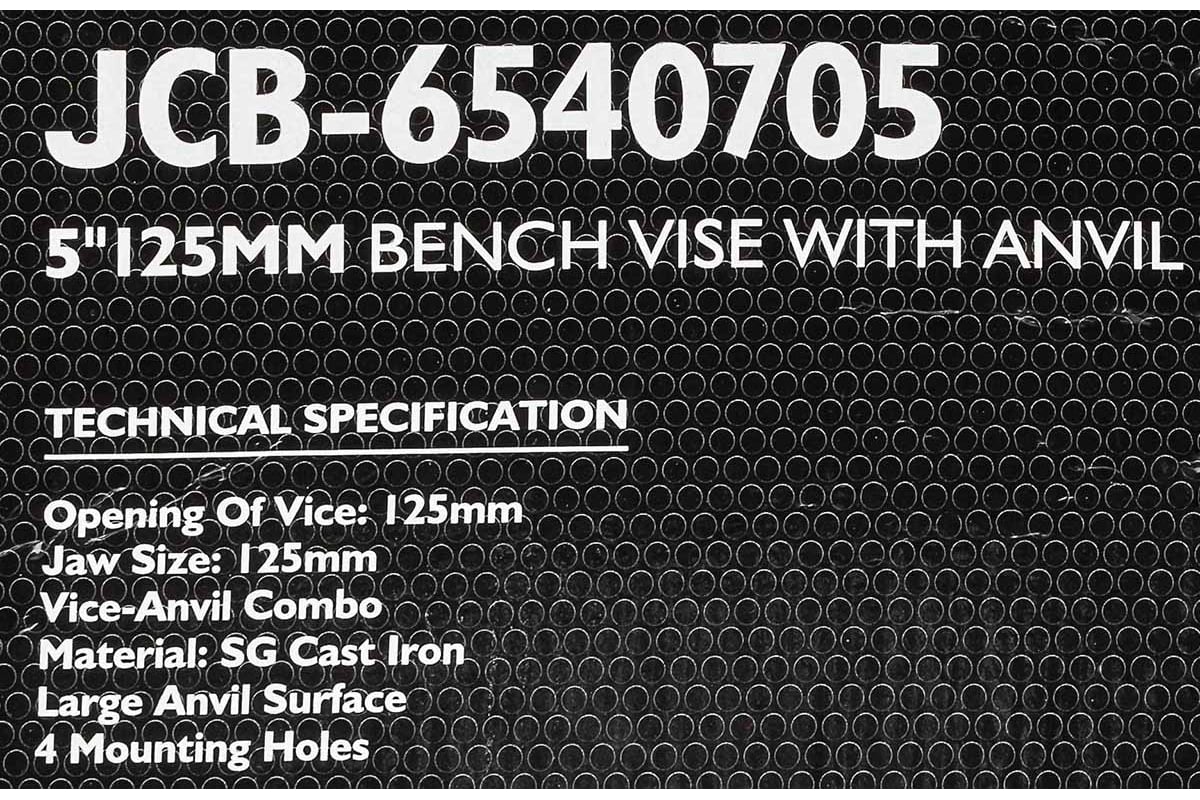 Тиски стальные с наковальней JCB 125мм, 5" JCB-6540705(58993)