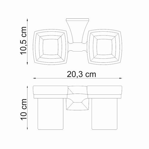 Держатель для стакана WasserKRAFT Wern K-2528D двойной