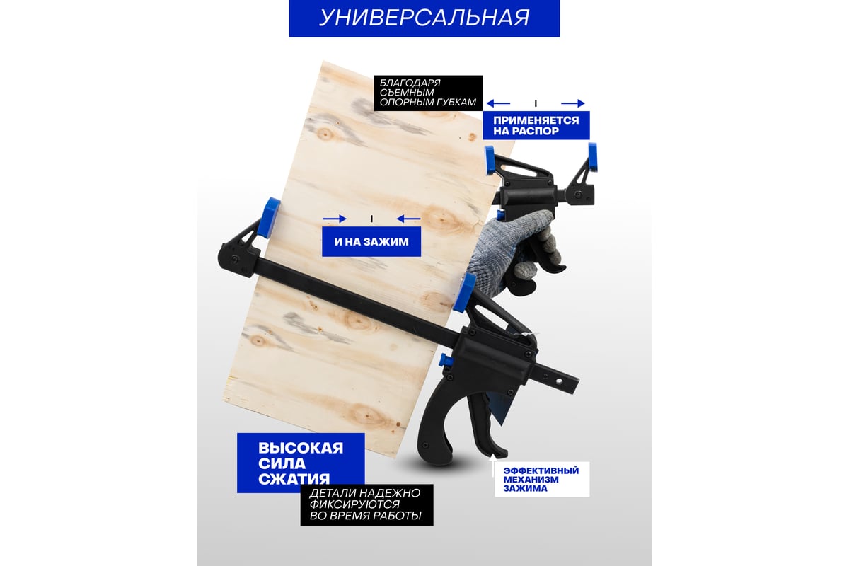 Струбцина быстрозажимная Forsage 6 (max захват-150мм) F-64289(60274)