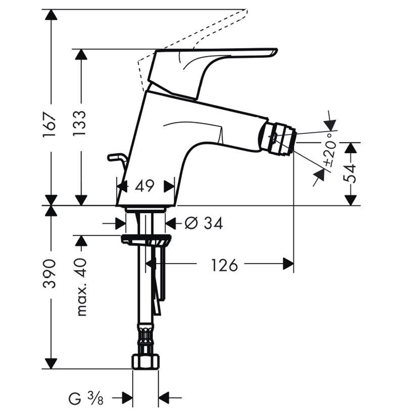 Смеситель для биде Hansgrohe Focus E2 31920000