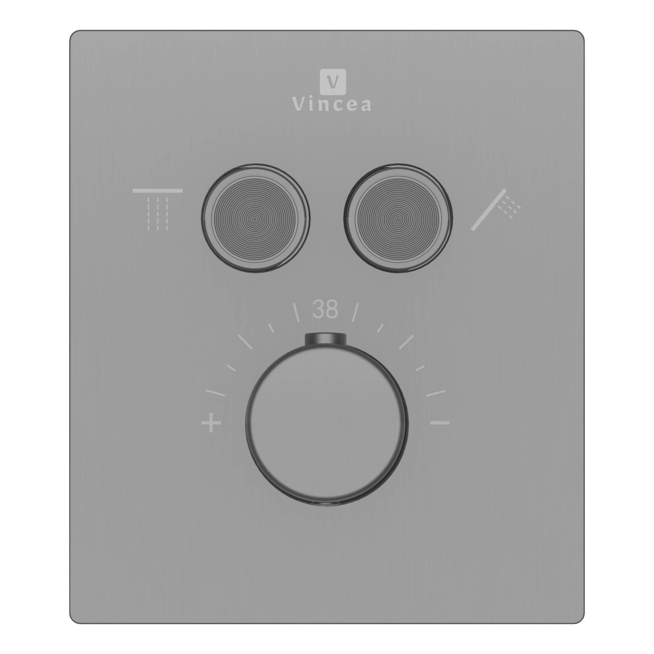 Смеситель для душа Vincea VSCV-321T-MGM термостат, вороненая сталь