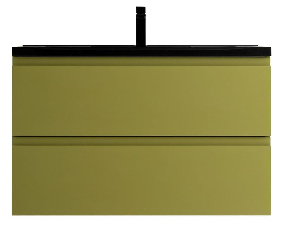 Тумба с раковиной Art&Max Bianchi 100 см, оливковый матовый
