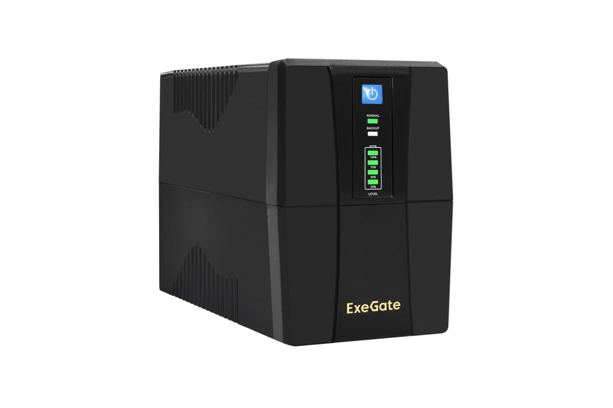 Источник бесперебойного питания Exegate Power Back BNB-1000.LED.AVR.2Schuko, Black 292785