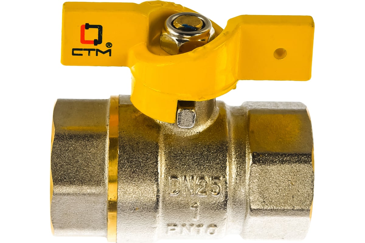 Шаровой кран для газа СТМ ГАЗ 1", г/г, бабочка CGFFB001