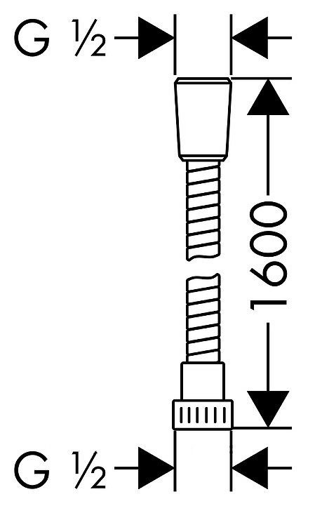 Шланг Hansgrohe Metaflex 28266000 160 см