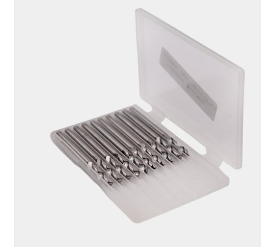 Сверло твердосплавное цельное короткое, ц/х, 10 шт, 3.0x16x45 мм, ВК8, 2300-3831, ГОСТ 17274-71 РОСИНСТРУМЕНТ 233831U