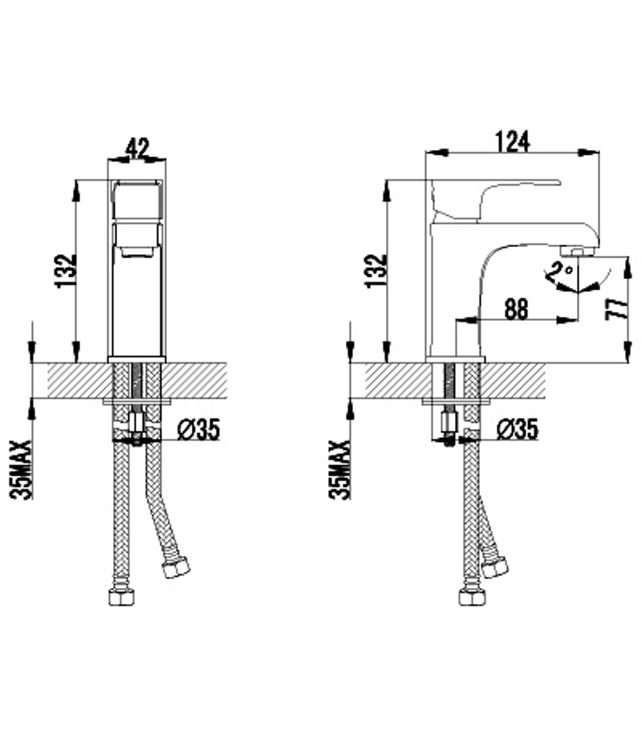 Смеситель для раковины Lemark Plus Factor LM1606C