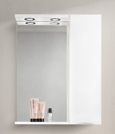 Зеркальный шкаф BelBagno MARINO-SPC-600/750-1A-BL-P-R 60 см, правосторонний, Bianco Lucido