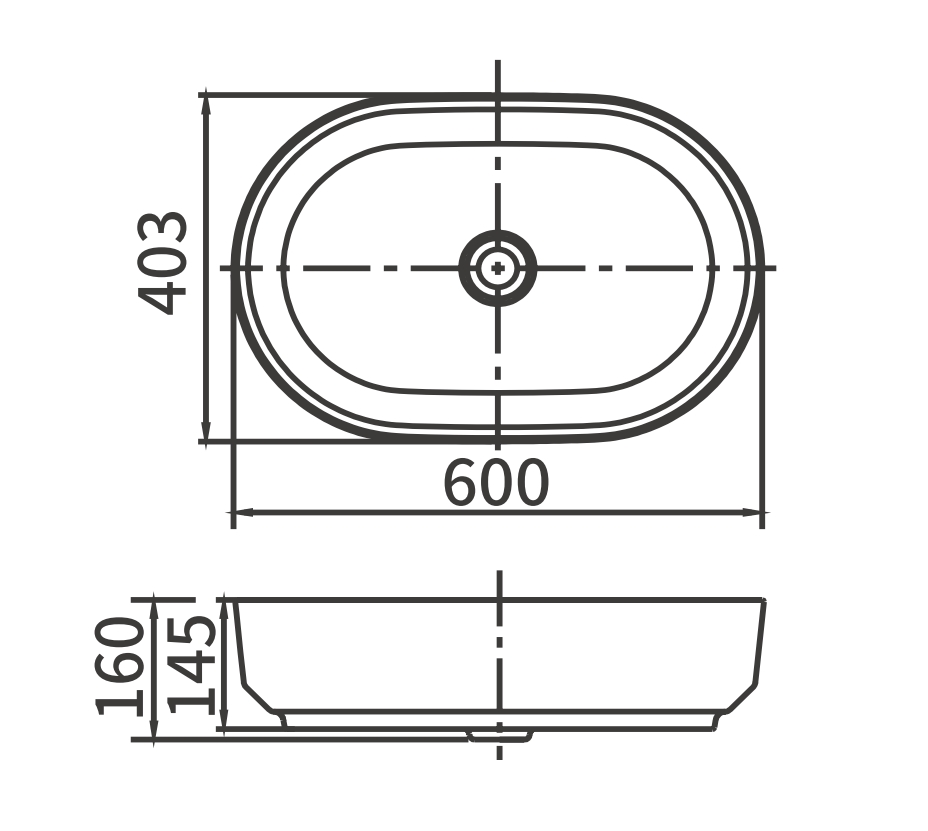 Раковина Arrow AP41025D 60 см белый матовый