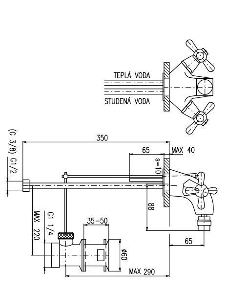 Смеситель для биде Rav Slezak Morava MK145.5