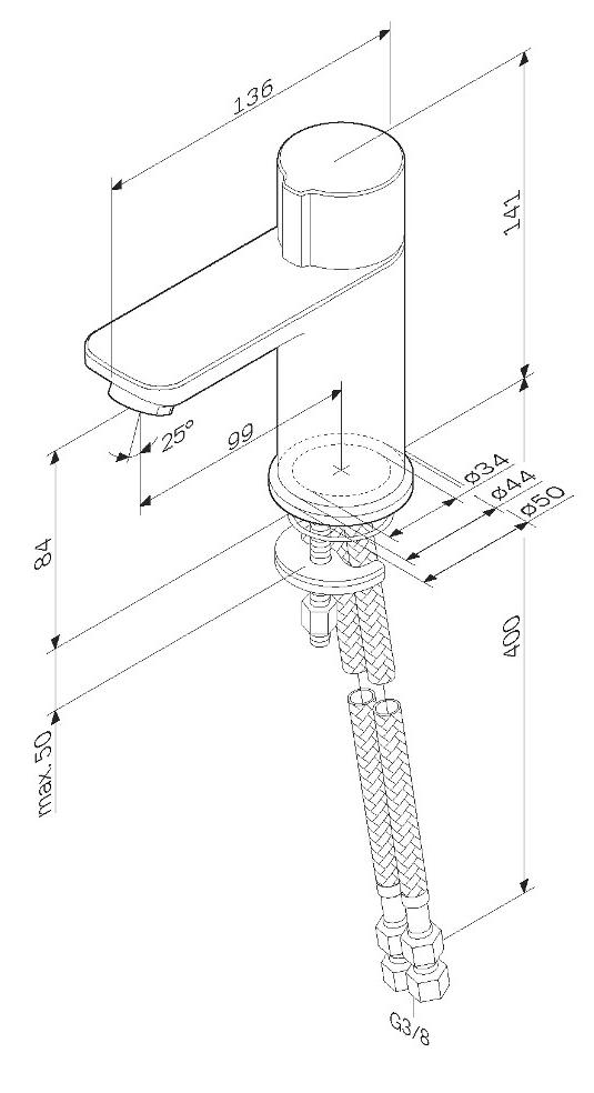 Смеситель для раковины AM.PM X-Joy F85A02522 нажимной TouchReel, черный