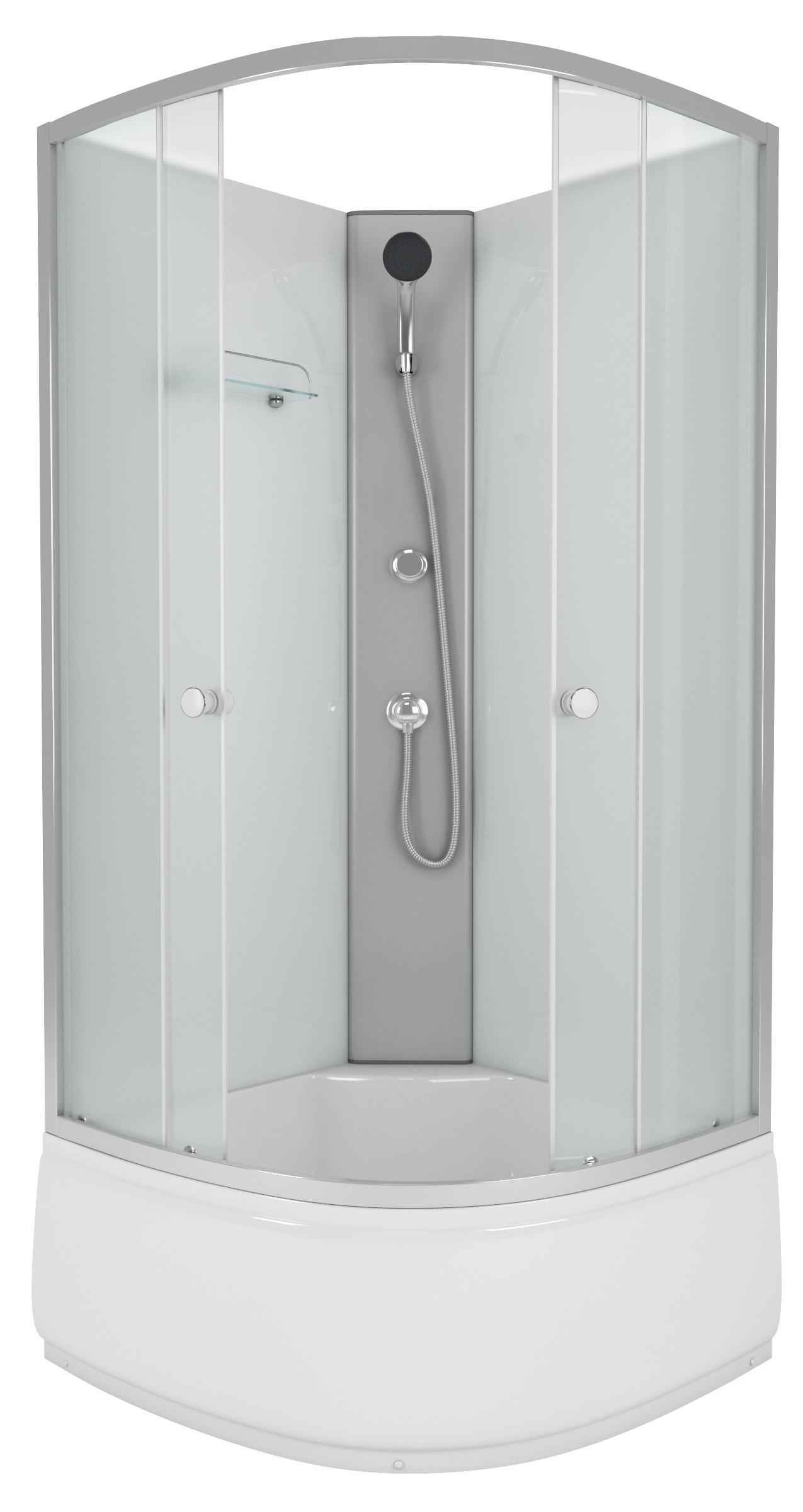 Душевая кабина Niagara Eco E90/40/MT/BK 90x90 стекло матовое, без крыши и г/м