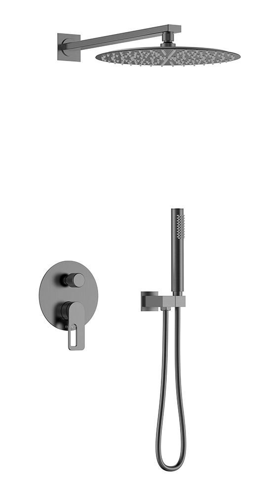 Душевой набор Black&White Gravity GL-9105-GM оружейная сталь