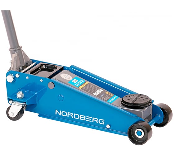Подкатной домкрат Nordberg 3 т, 120-450 мм, с резиновой насадкой N32030