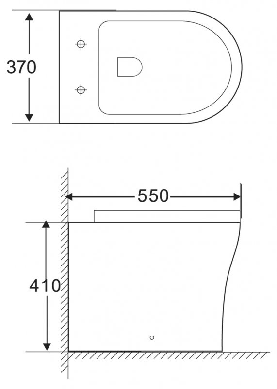 Приставной унитаз BelBagno Ancona BB1224CBR-P